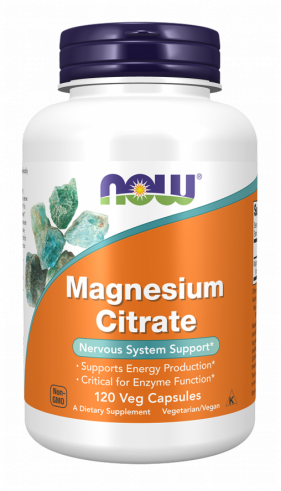 NOW Magnesium Citrate, 120 капсул