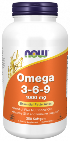 NOW Omega-3-6-9 1000 mg, 250 капсул