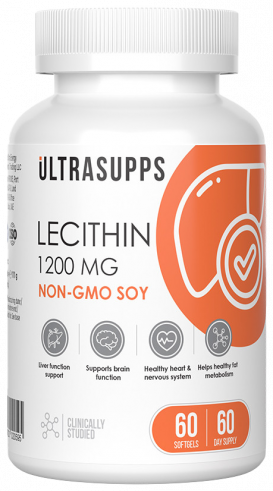 Ultrasupps Lecithin 1200 mg, 60 капсул