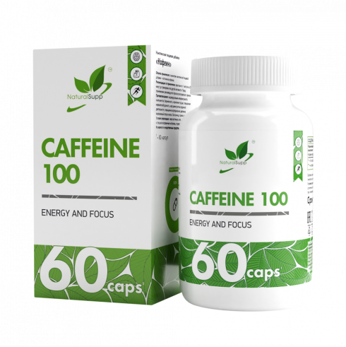 Natural Supp Caffeine 100, 60 капсул