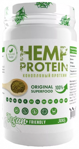 Natural Supp Hemp Protein, 300 грамм